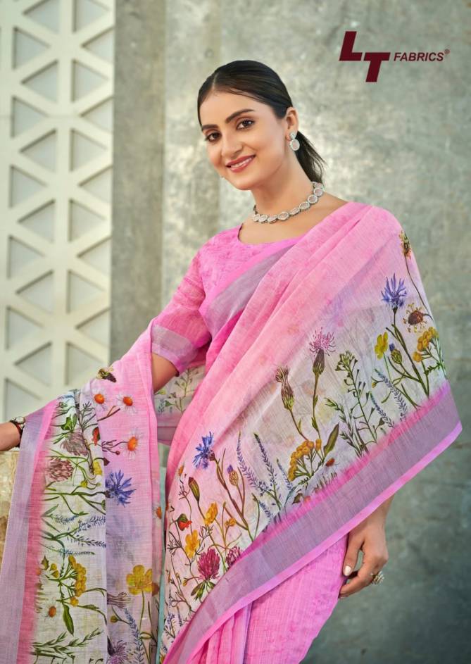 Vidhya Vol 5 By LT Linen Cotton Printed Sarees Wholesale Price In Surat